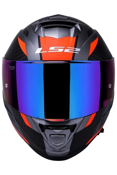 LS2 Storm 2 Racer Mat Tıtanıum-turuncu Kask - 4