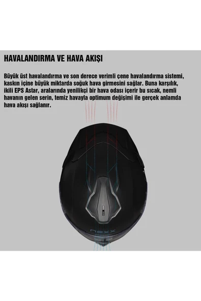 Nexx Y.100r Baron Kapalı Motosiklet Kaskı - 5