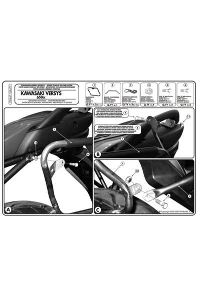 Givi Plx447 Kawasaki Versys 650 (06-09) Yan Çanta Taşıyıcı - 2