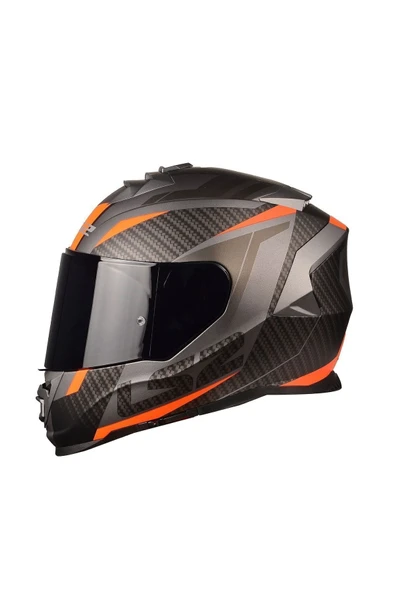 LS2 Storm 2 Racer Mat Tıtanıum-turuncu Kask (siyah Camlı ) ürün görseli