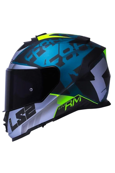 LS2 Storm 2 Sprinter Full Face Motosiklet Kaskı Siyah Vizörlü - 4