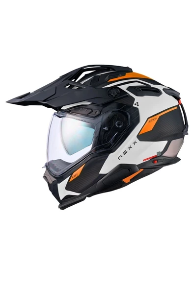 Nexx X.wed 3 Keyo Karbon Mat Beyaz-turuncu Kask