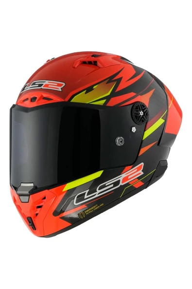 LS2 Thunder Karbon Gp Aero Fıre Kırmızı-siyah Kask - 1