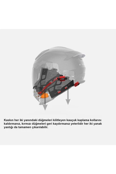 Nexx X.wst 3 Fluence Mat Gri-kırmızı Kask - 5