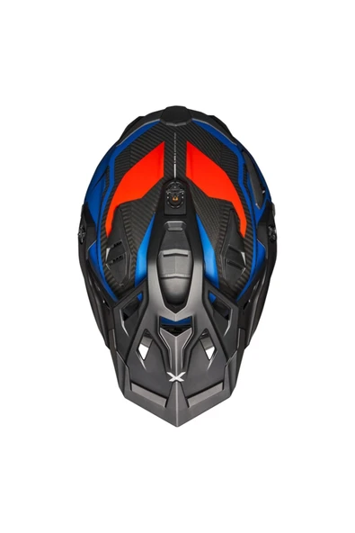 Nexx X.wed 3 Keyo Mat Mavi-kırmızı Kask - Resim 3
