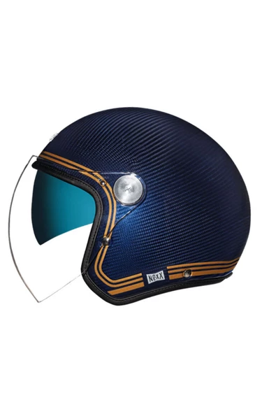 Nexx X.g20 Lıgnage Karbon Mavi-sarı Kask