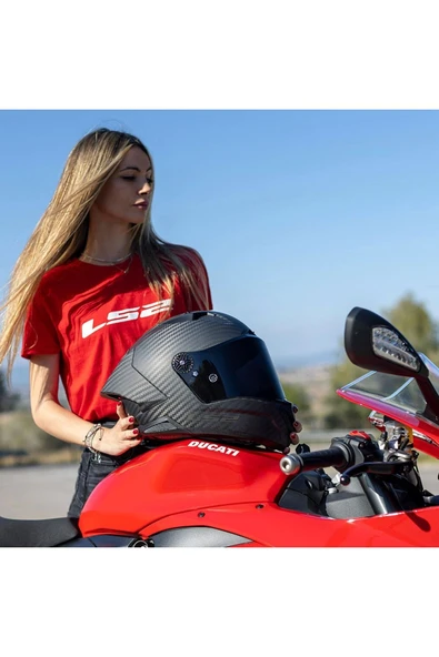 LS2 Thunder Karbon Gp Aero Full Face Motosiklet Kaskı - Resim 6