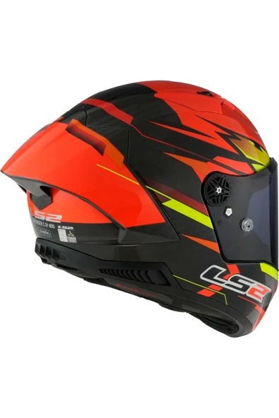 LS2 Thunder Karbon Gp Aero Fıre Kırmızı-siyah Kask - Resim 5