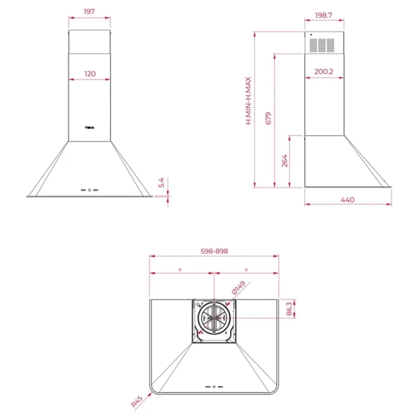 Teka DOS 90.2 VN Krem Country Serisi Duvar Tipi Davlumbaz - 5