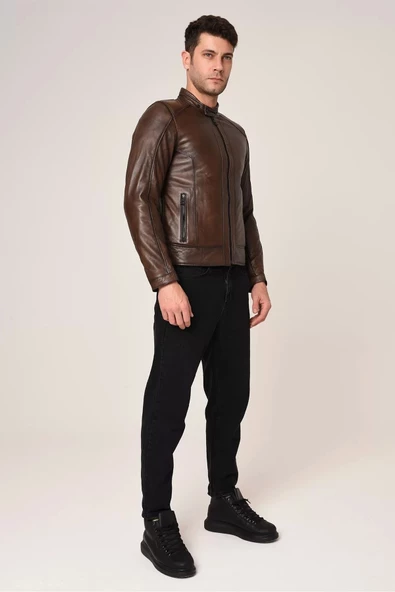 Vexo Moto Deri Mont Antik Kahve - 5