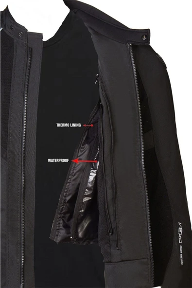 Vexo Quatro Korumali Motosiklet Montu Kırmızı - Resim 3