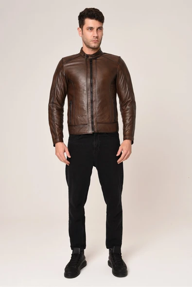 Vexo Moto Deri Mont Antik Kahve - 5