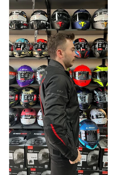 LS2 SEPANG MONT SİYAH-KIRMIZI - Resim 3