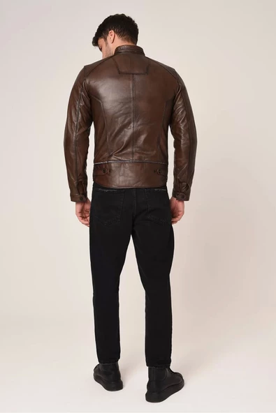 Vexo Moto Deri Mont Antik Kahve - 6