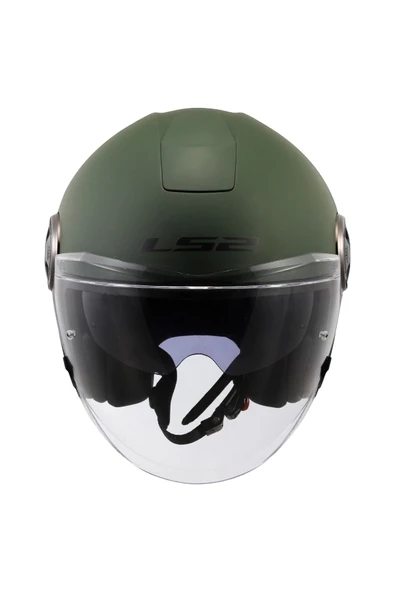 LS2 Classy Yarım Kask Mat Yeşil - Resim 4