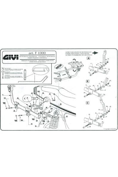Givi Gıvı 1000f Unıversal Monorack Arka Çanta Taşıyıcı - 2