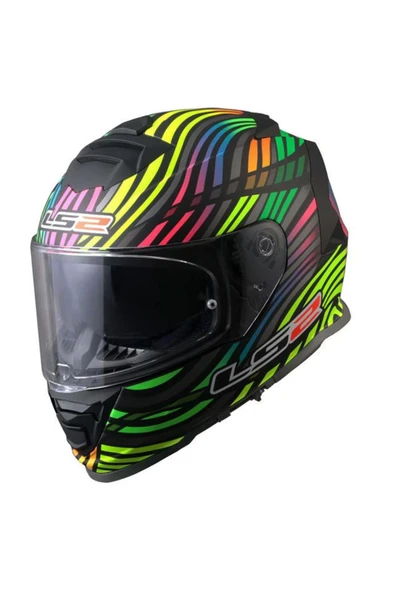 LS2 Storm 2 Power Kapalı Kask Mat Siyah-gökkuşağı ürün görseli