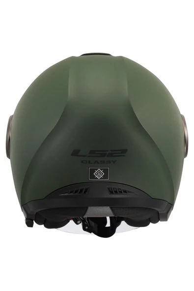 LS2 Classy Yarım Kask Mat Yeşil - Resim 3