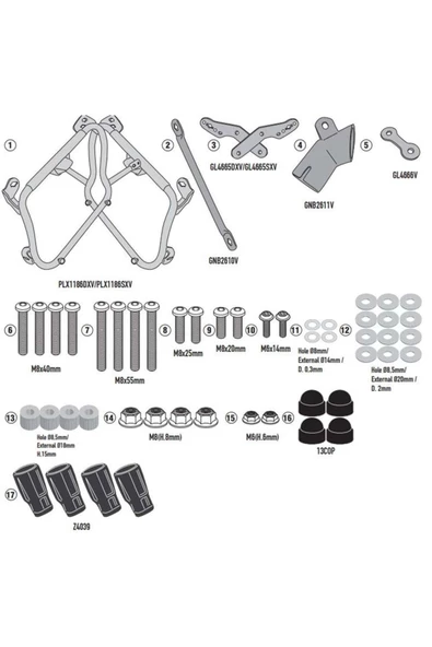 Givi Plx1186 Honda Forza 750 (21) Yan Çanta Taşıyıcı ürün görseli 1