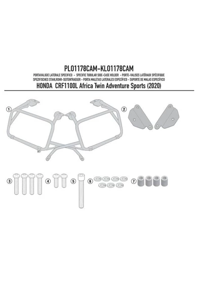 Givi Plo1179cam Honda Crf1100l Afrıca Twın (20-21) Yan Çanta Taşıyıcı - Resim 2