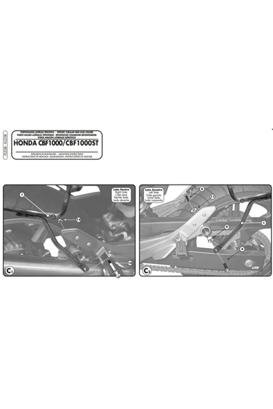 Givi Pl208 Honda Cbf 1000 - Cbf 1000st (10-14) Yan Çanta Tasıyıcı - Resim 2