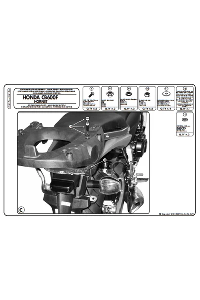 Kappa Klx176 Honda Cb 600 F Hornet - Hornet Abs (07-10) Yan Çanta Taþıyıcı - Resim 4