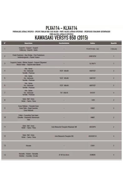 Kappa Yan Çanta Taşıyıcı Klx4114 Kawasakı Versys650(15-22) - 6
