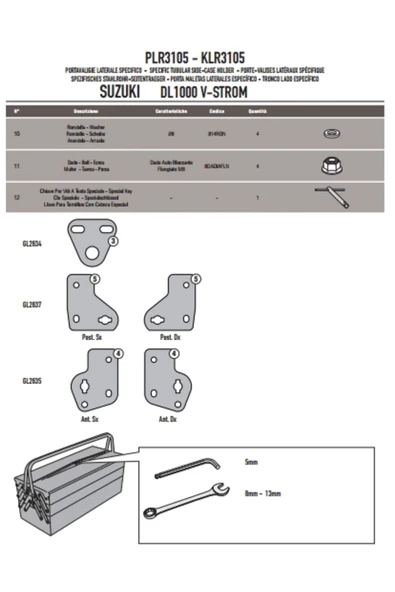 Givi Gıvı Plr3105 Suzukı Dl 1000 V-strom (14-19) Yan Çanta Taşıyıcı - 3