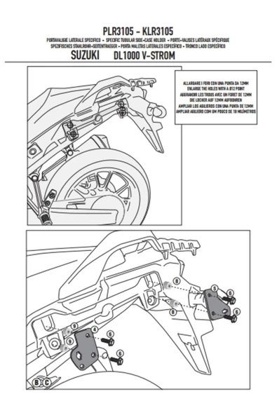 Givi Gıvı Plr3105 Suzukı Dl 1000 V-strom (14-19) Yan Çanta Taşıyıcı - 5