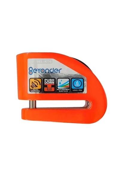 KOVIX Kt6/cb-fo Alarmlı Disk Kilit Turuncu - Resim 2