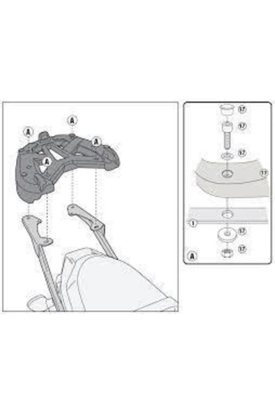 Givi Gıvı 2118fz Yamaha Mt-07 14-17 Uyumlu Arka Çanta Taşıyıcı - 2