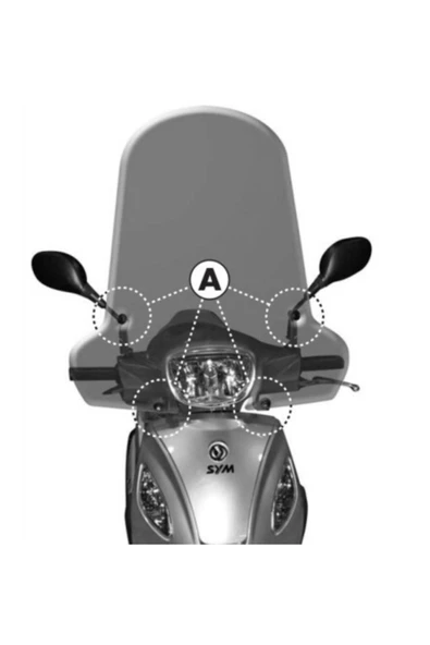 Givi Gıvı A297a Sym Symphony Sr 125 (10-16) Rüzgar Siperlik Bağlantısı