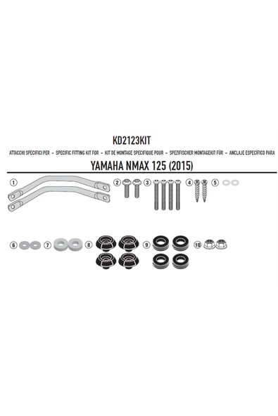 Kappa D2123kıtk Yamaha N-max 125-155 (15-19) Rüzgar Siperlik Baglantisi