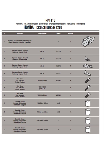 Givi Rp1110 Honda Vfr 1200x Crosstourer (12-19) Karter Koruma - 2