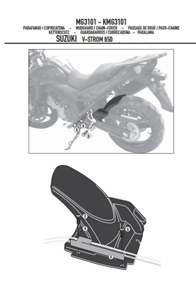 Givi Mg3101 Suzukı Dl 650 V-Strom (11-16) Zincir Muhafaza Ve Çamurluk - 4