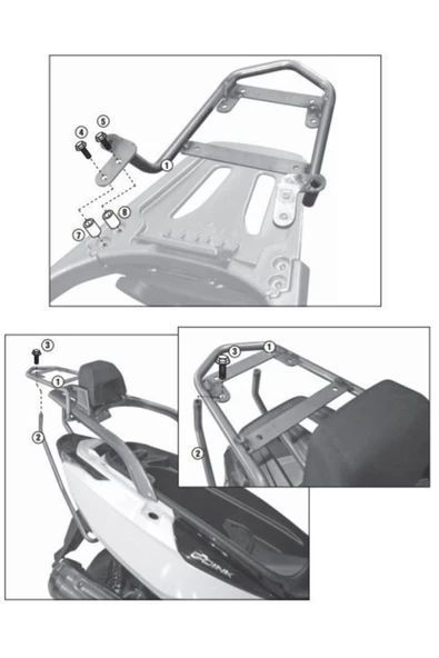 Givi Sr6101 Kymco G-dınk 125-300 (12-17) Arka Çanta Taşıyıcı - 2