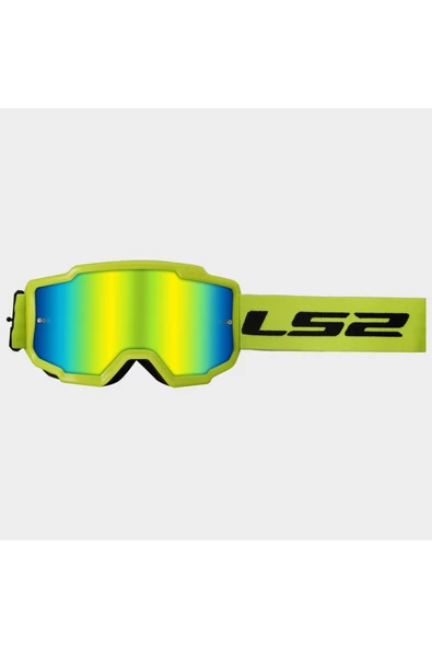 LS2 Motokros Gözlük Charger Goggles Iridyum Camlı Neon Sarı - 1