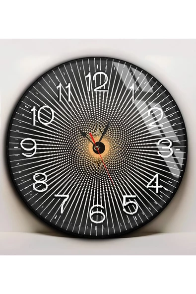 Harikabirev HARİKABİREV|KIRILMAZ CAM (SAAT) SİYAH GOLD SOYUT DESENLER TABLOSU|YVRLKCM ürün görseli