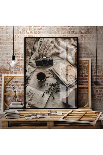 Harikabirev HARİKABİREV|EN ŞIK NOSTALJİK EV HALİ TABLOLARI |ÇERÇEVELİ TEMPERLİ CAM TABLO TEKLİ DİKEY ürün görseli