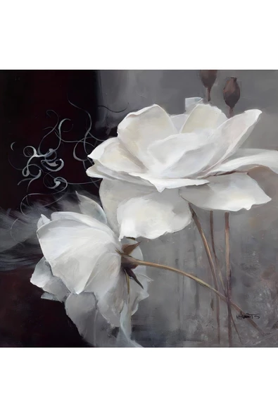 Harikabirev HARİKABİREV|SEVİLEN ÇİÇEK VE YAPRAK KOMBİNİ SAĞ |ÇERÇEVELİ CAM TABLO 2Lİ DİKEY - Resim 2