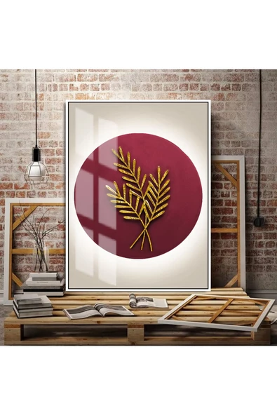 Harikabirev HARİKABİREV|PEMBE-GOLD SONSUZLU ÇİÇEĞİ ORTA |ÇERÇEVELİ TEMPERLİ CAM TABLO TEKLİ DİKEY ürün görseli