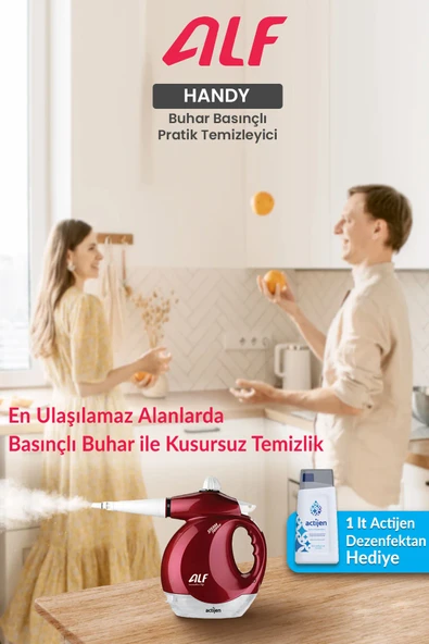Alf BT-121 Steam Force Handy  3.5 Bar Buharlı Temizleyici Kırmızı 1200 W - 7