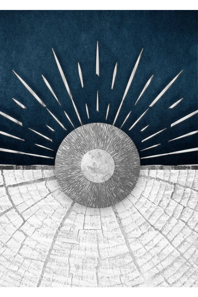 Harikabirev HARİKABİREV|LACİVERT-GÜMÜŞ SOYUT KOMBİNİ 13 |ÇERÇEVELİ CAM TABLO TEMPERLİ 3LÜ DİKEY - Resim 3