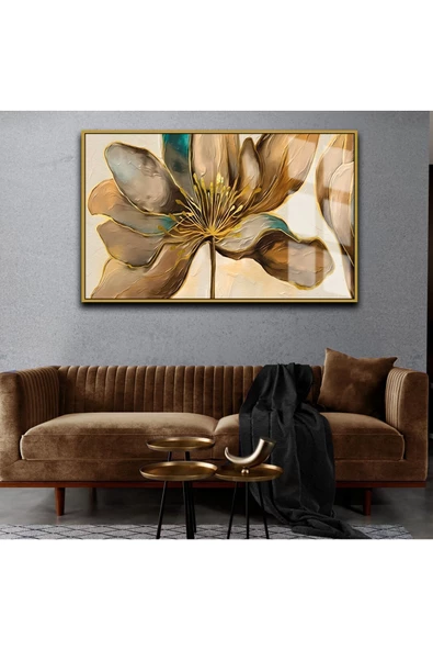 Harikabirev HARİKABİREV|SEVİLEN ÇİÇEK TABLOSU 03 |ÇERÇEVELİ TEMPERLİ CAM TABLO TEKLİ YATAY ürün görseli