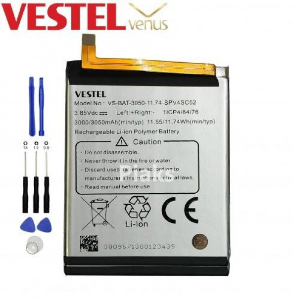 Vestel Venüs Z10 Pil Batarya ve Tamir Seti VS-BAT-3050