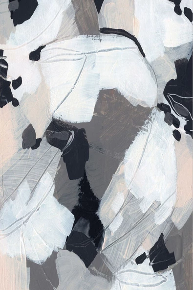 Harikabirev HARİKABİREV|SİYAH-BEYAZ RENK ÇİÇEK-SOYUT KOMBİNİ 02 |ÇERÇEVELİ TEMPERLİ CAM TABLO 3LÜ YATAY - Resim 4