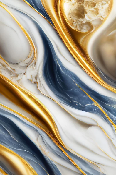 Harikabirev HARİKABİREV|LACİVERT-GOLD KOMBİNİ 8 ÇİÇEK-SOYUT KOMBİN|ÇERÇEVELİ TEMPERLİ CAM TABLO 3LÜ DİKEY - Resim 3