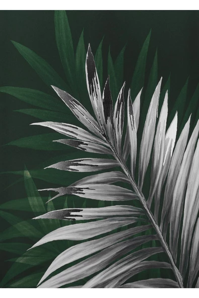 Harikabirev HARİKABİREV|ZÜMRÜT-GÜMÜŞ KOMBİNİ FİL-TÜY KOMBİN|ÇERÇEVELİ TEMPERLİ CAM TABLO 3LÜ DİKEY - Resim 2