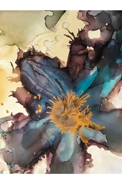 Harikabirev HARİKABİREV|SOFT TURKUAZ EN ŞIK SOYUT-PÜSKÜL KOMBİNİ|ÇERÇEVELİ TEMPERLİ CAM TABLO 3LÜ DİKEY - Resim 2