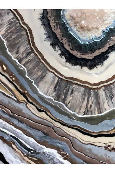 Harikabirev HARİKABİREV|SOFT-MAVİ-BEYAZ SOYUT-ÇİÇEK KOMBİNİ |ÇERÇEVELİ TEMPERLİ CAM TABLO 3LÜ DİKEY - Resim 4